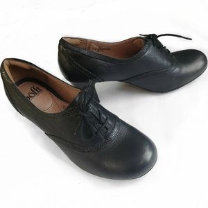 Black Genuine Leather Booties sz 6/6.5